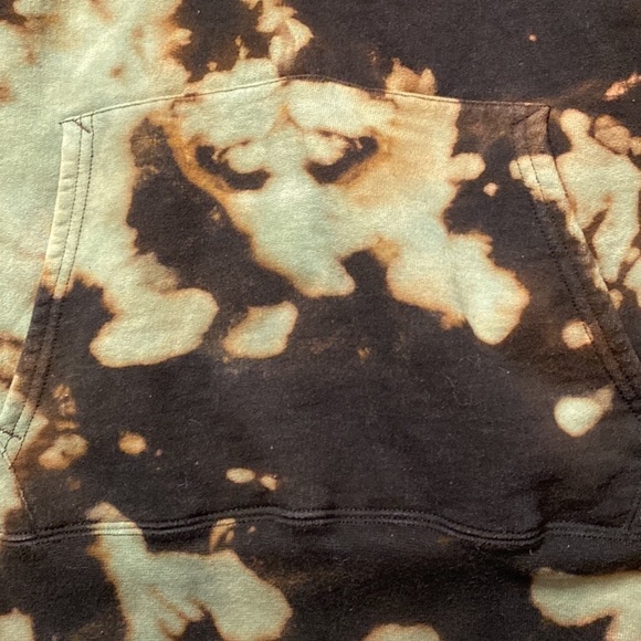 BLACK TIE DYE ULTIMATE COTTON HANES HOODIE MENS XL - Picture 2 of 6